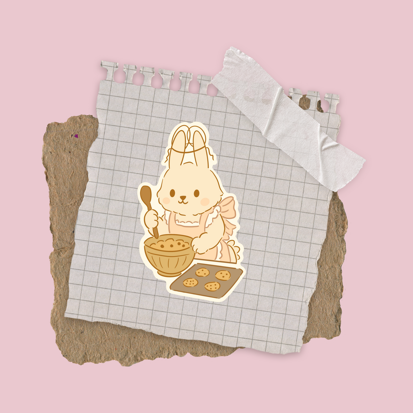 Bunny’s Bakery Day – Cozy Cookie Time Sticker