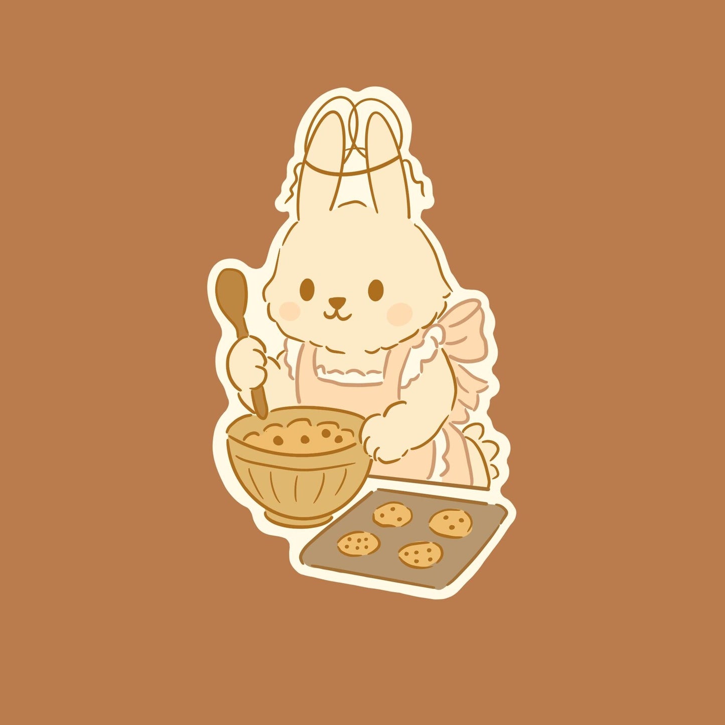 Bunny’s Bakery Day – Cozy Cookie Time Sticker